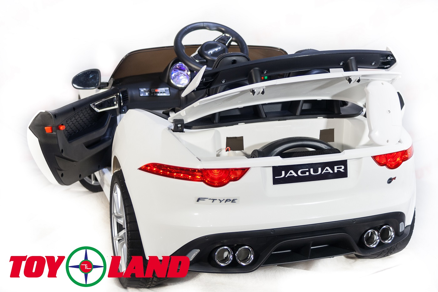 Электромобиль Jaguar F-tyre белого цвета  